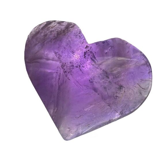 Amethyst Crystal Heart Carving (1) - Picture 13 of 13